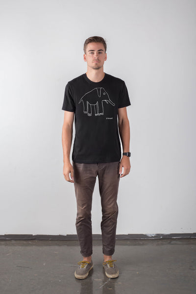 mens black fashion elephant shirt