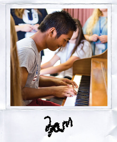 photo of refugee youth artist Zam from Myanmar