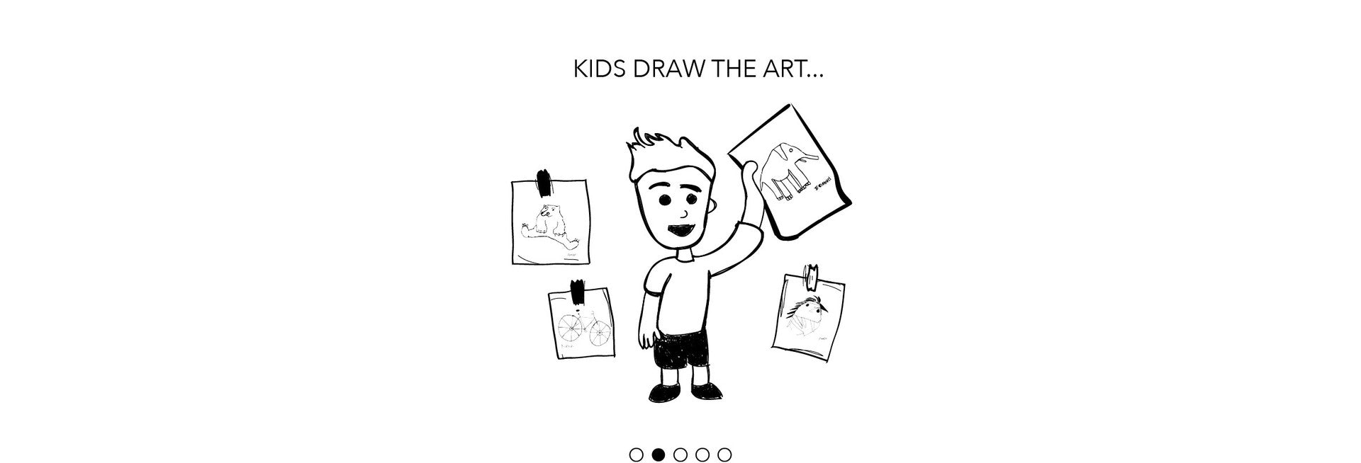 kids draw the art...